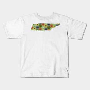 Tennessee State Map Board Game Kids T-Shirt